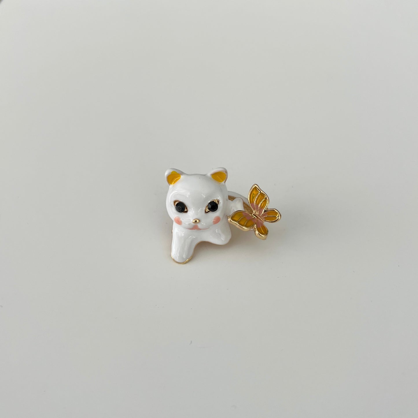 Kelebekli Kedi Broş