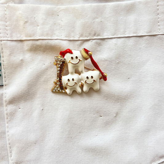 Diş Hekimi Taşlı Broş