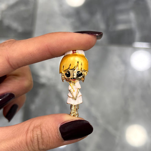 Sarı Saçlı Hemşire Broş💉