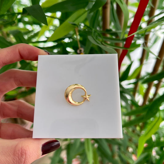 Ay Yıldız Pin Broş