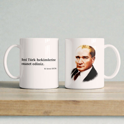 Doktorlar İçin Atatürk Tasarımlı Kupa