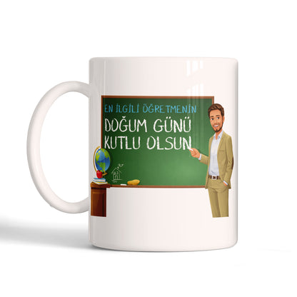 Doğum Günü Temalı Öğretmen Kupa