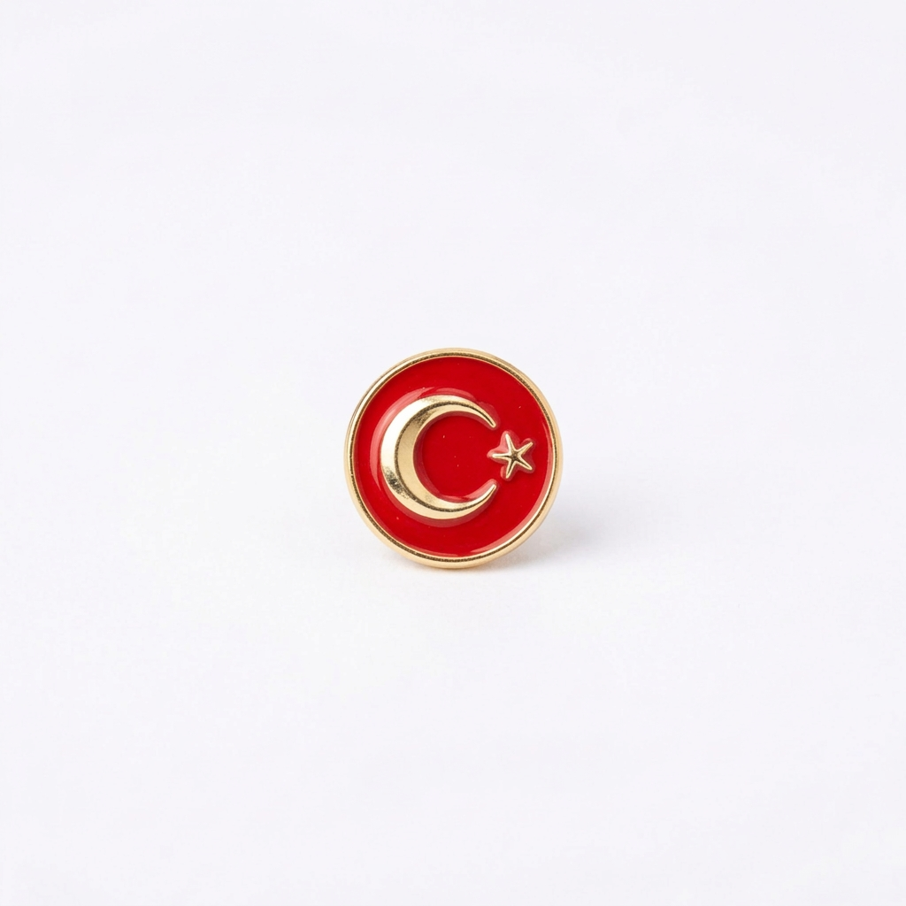 Türk Bayrağı Yuvarlak Pin