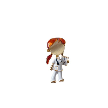 Sarı Saçlı Doktor Broş