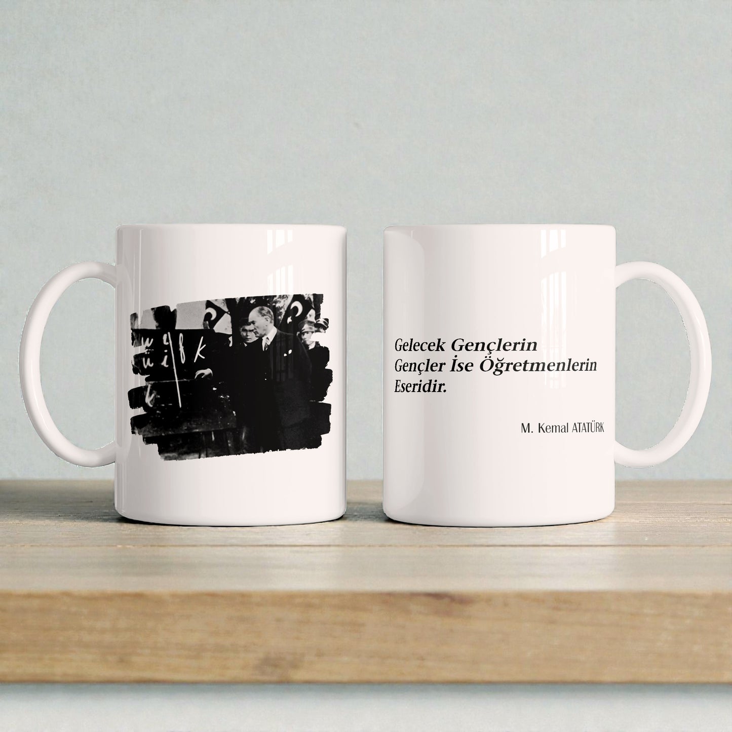 Öğretmenler İçin Atatürk Tasarımlı Kupa