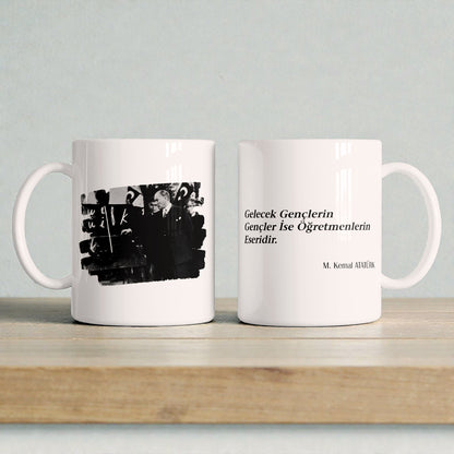 Öğretmenler İçin Atatürk Tasarımlı Kupa