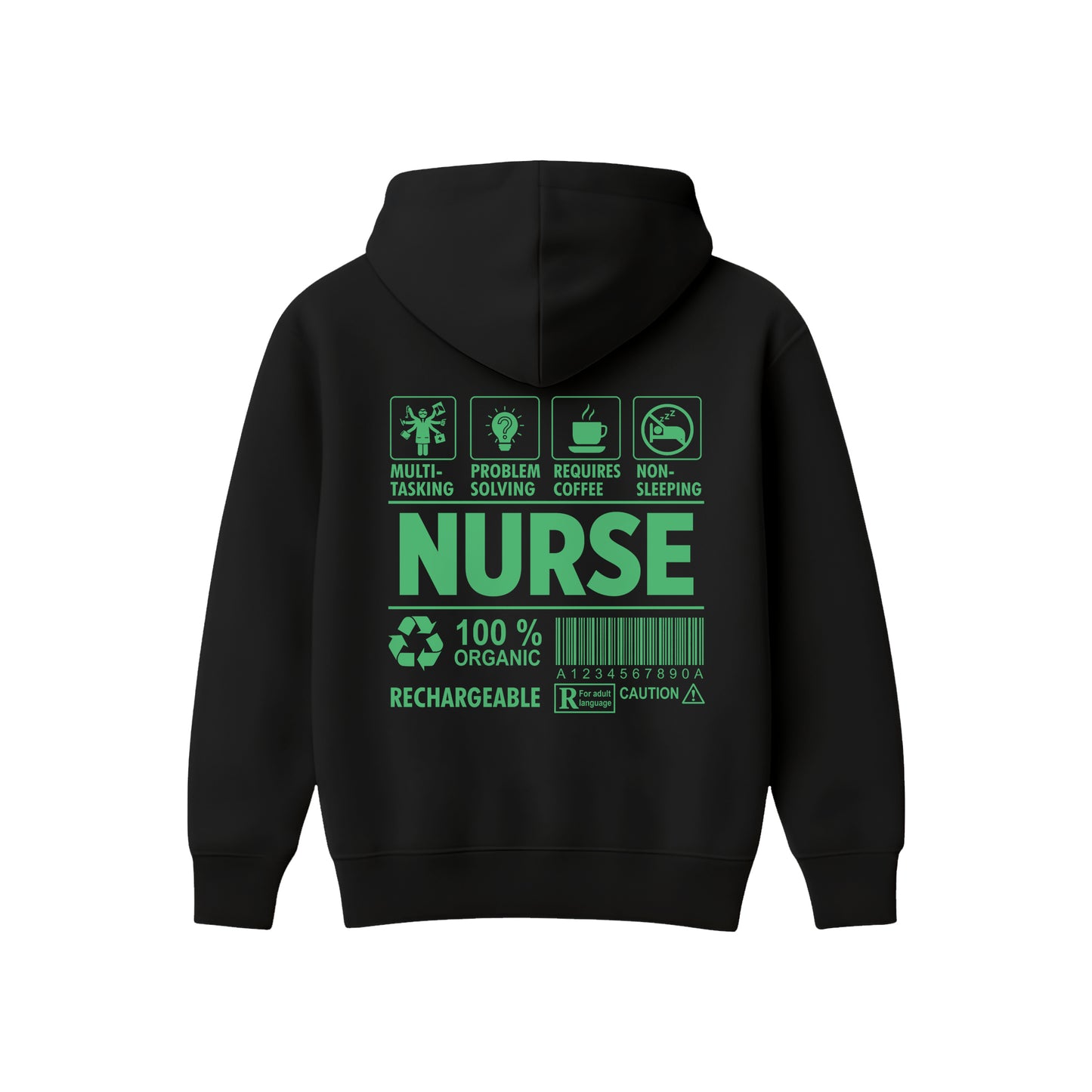 Hemşire Tasarımlı Hoodie Oversize