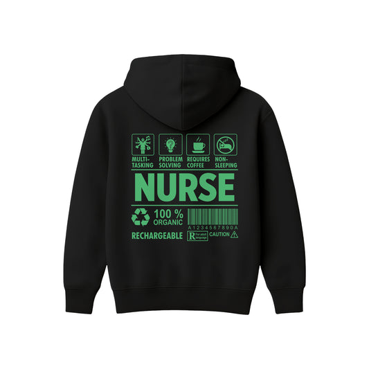 Hemşire Tasarımlı Hoodie Oversize